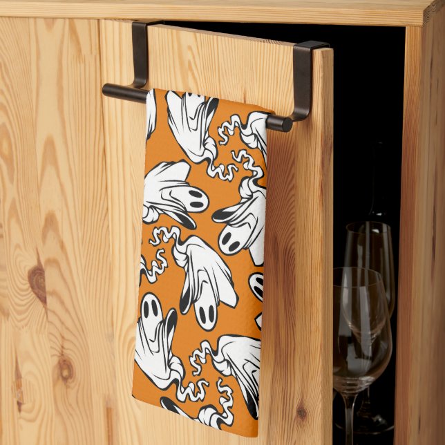 Linge De Cuisine Halloween Fantômes (Pliage en tiers)