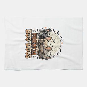 Linge De Cuisine Halloween Frenchie Boo Dogs Drôle Vintage_1