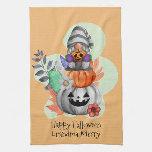 Linge De Cuisine Halloween Gnome Automne quitte Citrouille