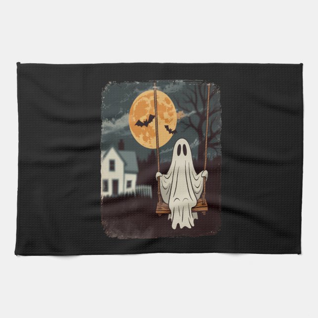Linge De Cuisine Halloween Haunted Ghost Swing (Horizontal)