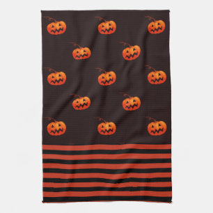 Linge De Cuisine Halloween Jack O' Lantern Orange noir cuisine