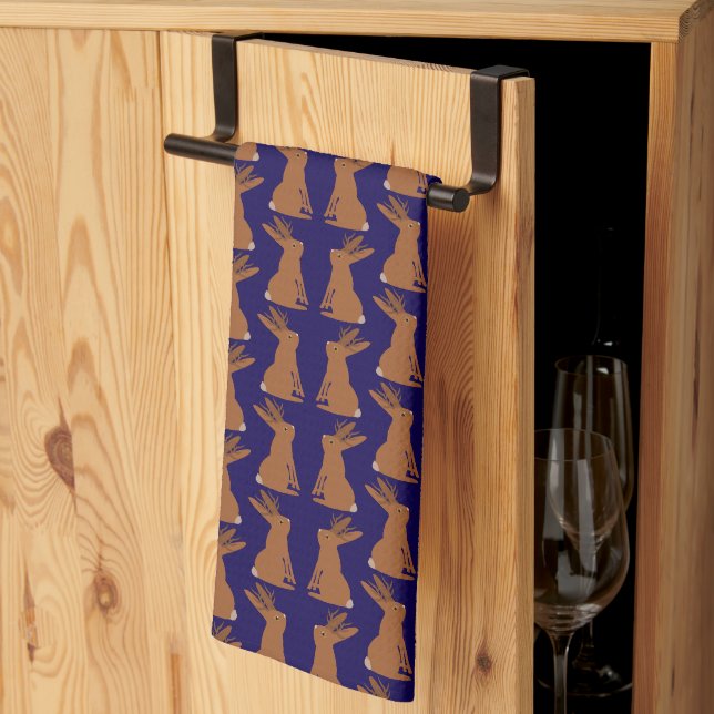 Linge De Cuisine Halloween Jackalope Trick ou Treat Patterned (Pliage en tiers)