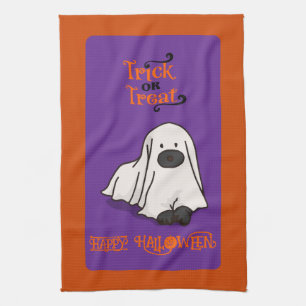Linge De Cuisine Halloween mignon chien fantôme Whimsical