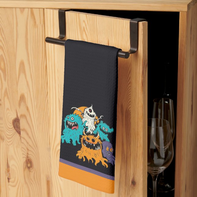 Linge De Cuisine Halloween/Monster/octobre/automne (Pliage en tiers)