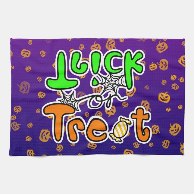 Linge De Cuisine Halloween Party Trick ou traitement (Horizontal)