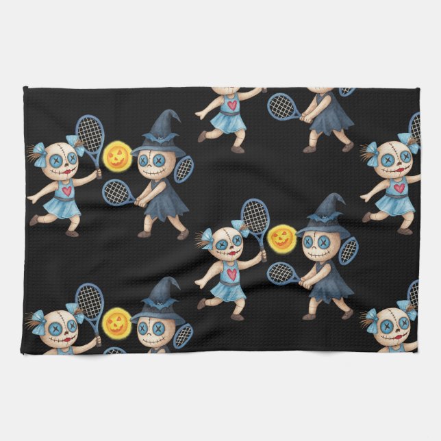Linge De Cuisine Halloween pour le joueur de tennis (Horizontal)