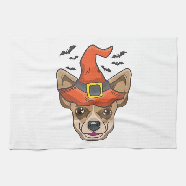 Linge De Cuisine Halloween Shirt Witch Chihuahua Costume Gift (Horizontal)