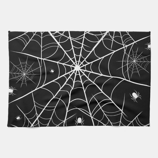 Linge De Cuisine Halloween Spider Web (Horizontal)