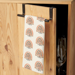 Linge De Cuisine Halloween Vibes Boho Arc-en-ciel Automne Halloween