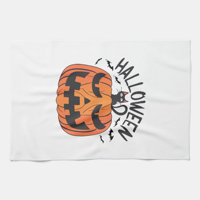 Linge De Cuisine Halloween vintage  (Horizontal)