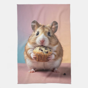 Linge De Cuisine Hamster Cute Avec Pastel Muffin Chip Chocolat