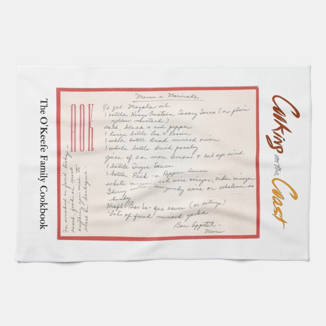 Linge De Cuisine Handwritten Marinade Recipe de maman (Horizontal)