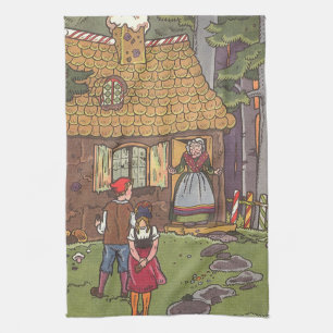 Linge De Cuisine Hansel et Gretel, Conte de fées vintage de Hauman