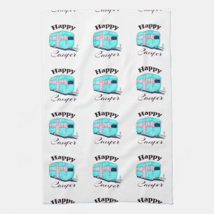 Linge De Cuisine Happy Camper Trailer Camping