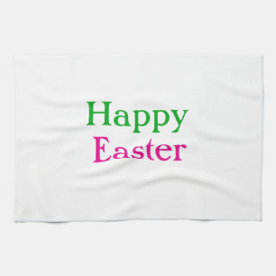 Linge De Cuisine Happy easter boho vert rose enfants ajouter nom ti