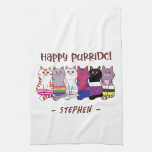 Linge De Cuisine Happy Purride - LGBTQ Pride Cats