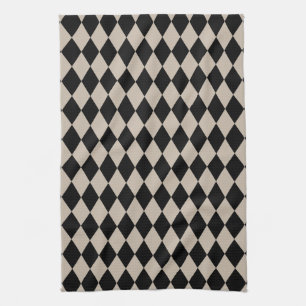 Linge De Cuisine Harlequin Tan et noir