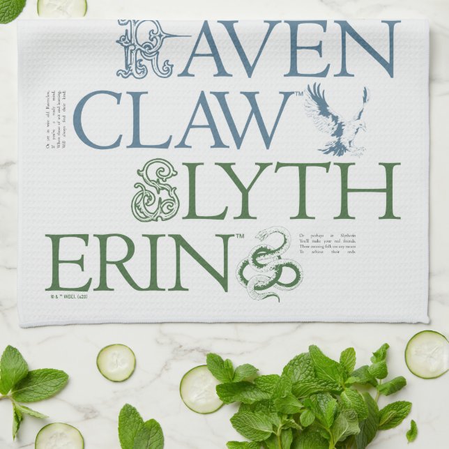 Linge De Cuisine HARRY POTTER™ | Délicat Sketch HOGWARTS™ Maisons (Plié)