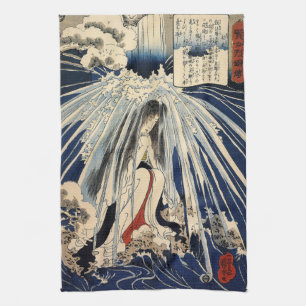 Linge De Cuisine Hatsuhana faisant la pénitence par Utagawa