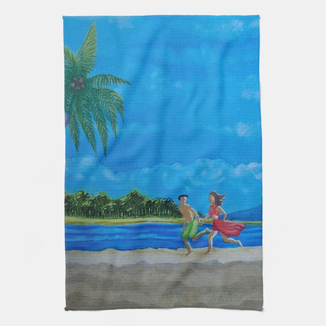Linge De Cuisine Hawaiian Beach Run (Vertical)