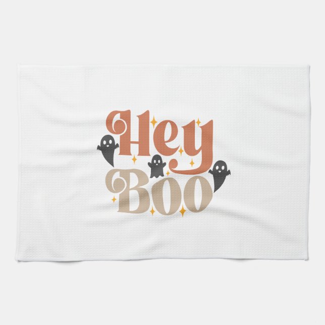 Linge De Cuisine Hé Boo Boho Halloween Hé Boo Fantôme (Horizontal)