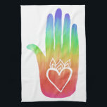 Linge De Cuisine Healing Hands Hamsa Hearts Palm Arc-en-ciel<br><div class="desc">Décorez votre cuisine avec cette serviette sucrée. Fait un grand ménage ou un cadeau mariage! Vérifiez aussi dans mon magasin la main opposée correspondante. Vous pouvez le customiser et ajouter du texte. Consultez ma boutique pour plus de couleurs et de motifs !</div>