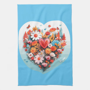 Linge De Cuisine Heart flower