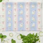Linge De Cuisine Hedwig Owl Post Stripe Pattern<br><div class="desc">Sweet, whimsical, and full of magical charm, this Hedwig stripe pattern design brings a playful wizarding touch to everyday life. Featuring alternating vertical bands of cute Hedwigs, delicate bows, tiny floating keys, and scattered stars, this enchanting print blends soft pastel tones with storybook-inspired detail. The repeating stripe layout gives the...</div>