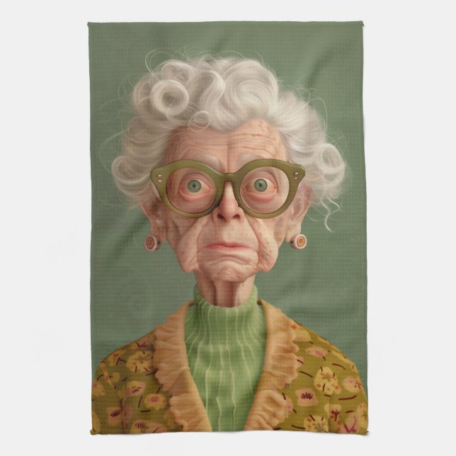 Linge De Cuisine Hein ? Portrait Grandma (Vertical)