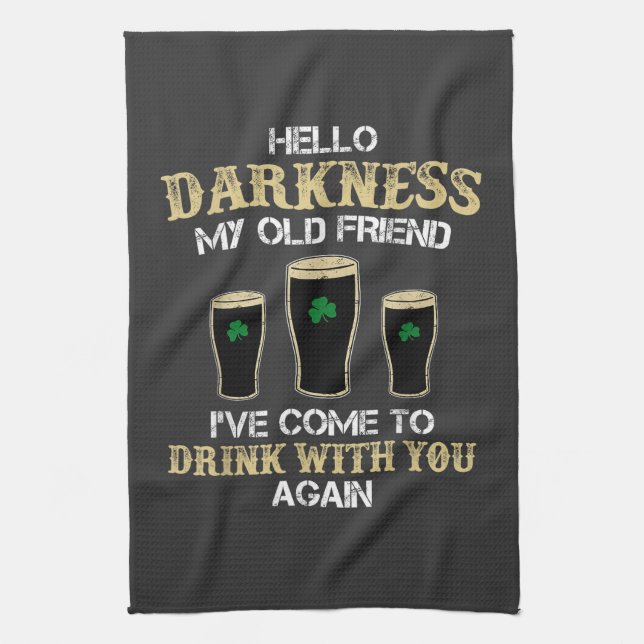 Linge De Cuisine Hello Darkness My Old Friend (Vertical)