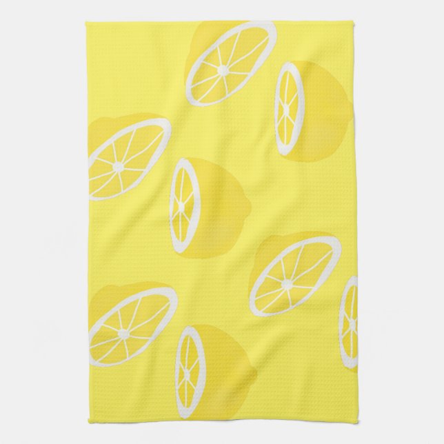 Linge De Cuisine Hello Lemon jaune moderne fruit (Vertical)