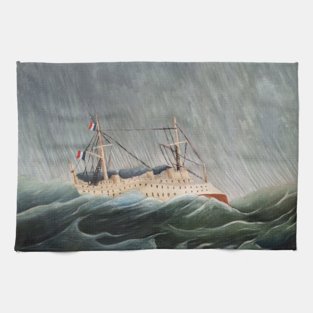 Linge De Cuisine Henri Rousseau - Le navire dans la tempête (Horizontal)