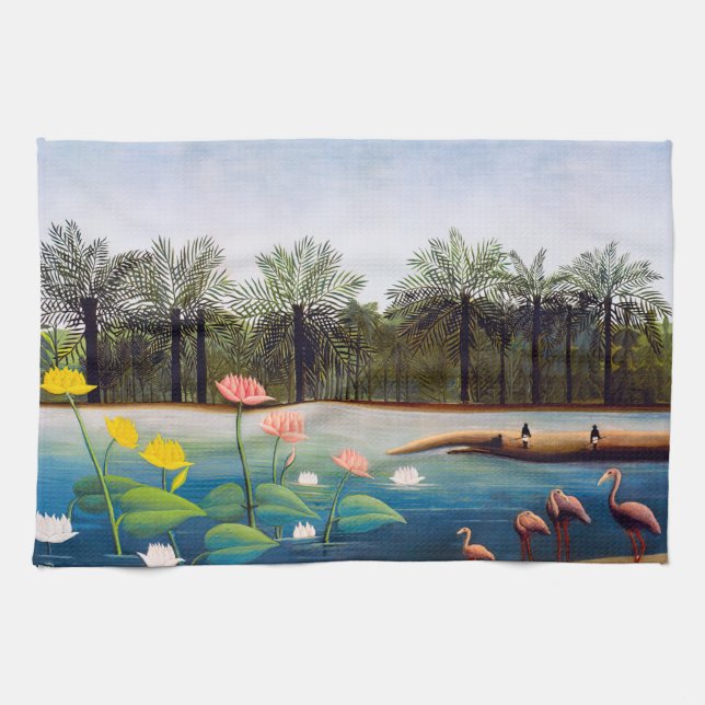 Linge De Cuisine Henri Rousseau - Les Flamants roses (Horizontal)