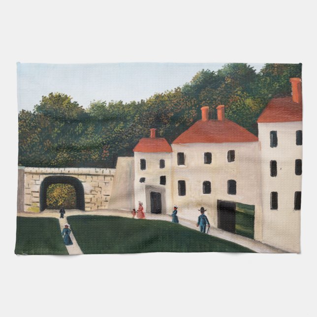 Linge De Cuisine Henri Rousseau - Promeneurs dans un parc (Horizontal)