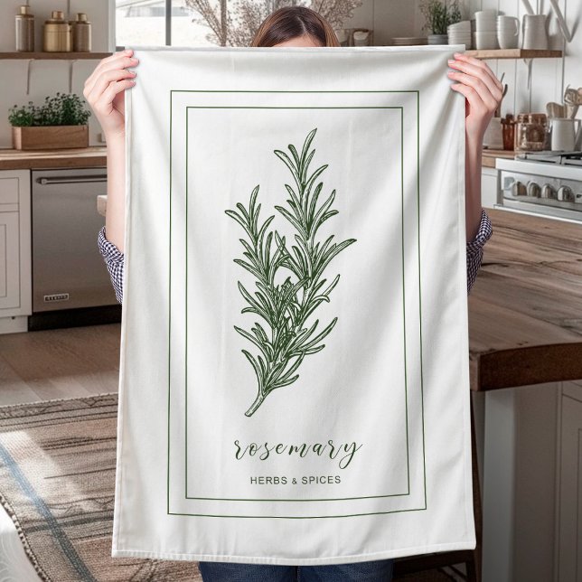 Linge De Cuisine Herbes et épices Plante Rosemary Green (Créateur téléchargé)