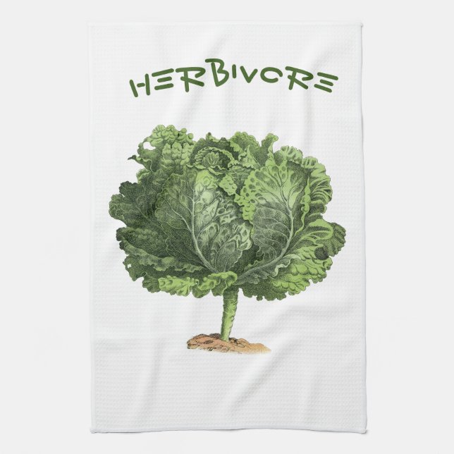 Linge De Cuisine Herbivore Kale Végétarien Végétarien (Vertical)
