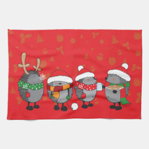 Linge De Cuisine Hérisson de Noël