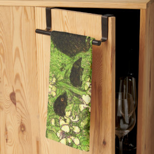 Linge De Cuisine Hérisson et bébé de style Art nouveau néerlandais