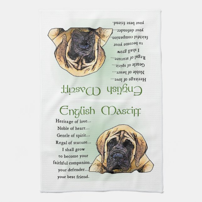 Linge De Cuisine Heritage of Love English Mastiff (Vertical)