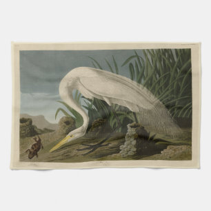 Linge De Cuisine Héron blanc, Grandes aigrettes, Oiseaux d'Amérique