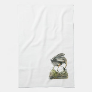 Linge De Cuisine Héron de grand bleu par Audubon