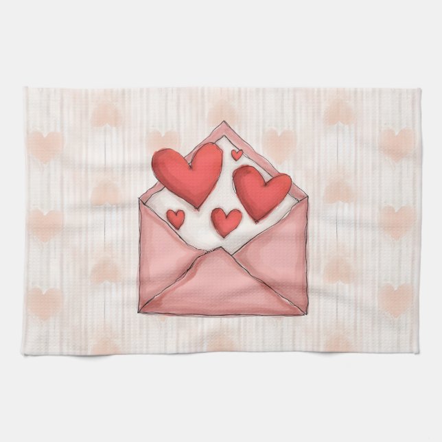 LINGE DE CUISINE HEUREUSE SAINTE-VALENTIN ! (Horizontal)