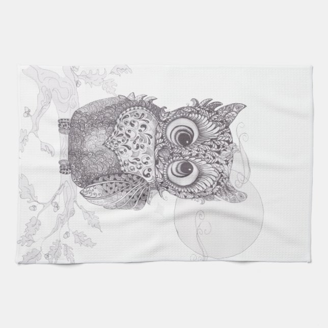 Linge De Cuisine Hibou (Horizontal)