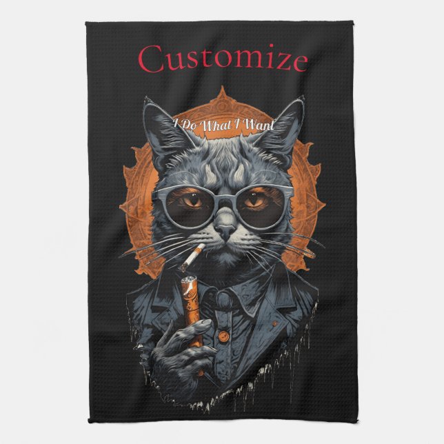 Linge De Cuisine Hip Cat cool Thunder_Cove (Vertical)