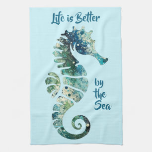 Linge De Cuisine Hippocampe – La vie est meilleure au bord de la me