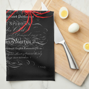 Linge De Cuisine Histoire naturelle Titre Page Araignées Calligraph