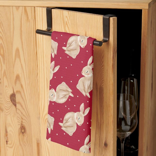 Linge De Cuisine Hiver Merveilles Bois Animaux Noël (Pliage en tiers)