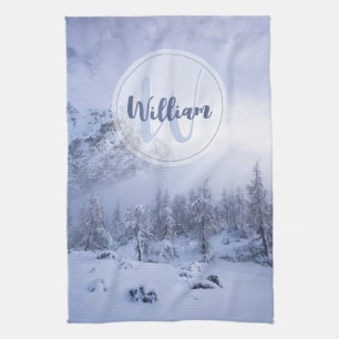Linge De Cuisine Hiver merveilleux brouillard épinette forêt neige
