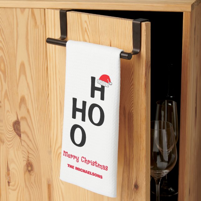 Linge De Cuisine Ho Ho Ho : Joyeux Noël (Pliage en tiers)