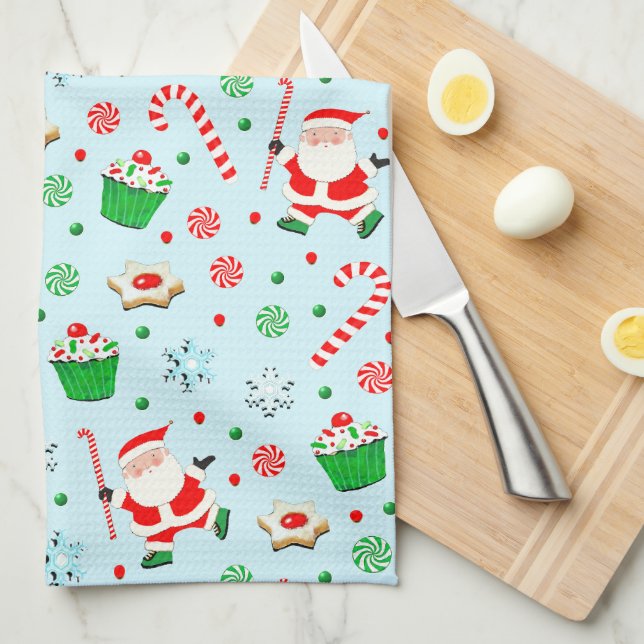 Linge De Cuisine Hockey sur gazon Noël Vacances (Quart Plié)